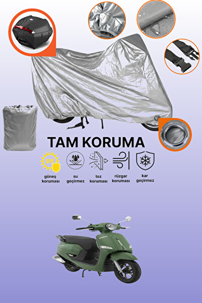 dokaca Gray Lock and Tail Bag Compatible Mondial 50 Exon Compatible Motorcycl...