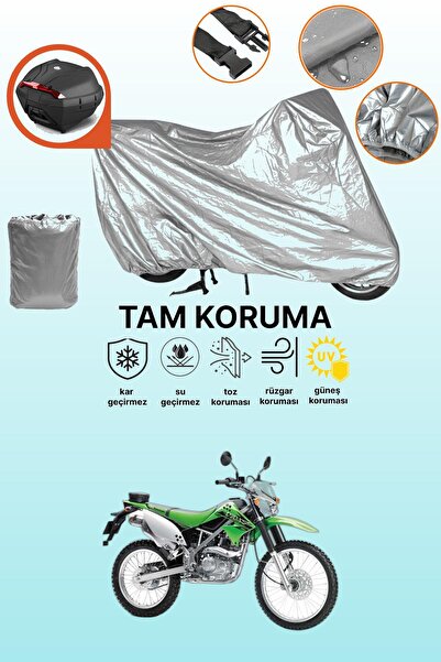 dokaca حقيبة خلفية رمادية متوافقة مع غطاء المحرك المتوافق مع Kawasaki KLX 150...
