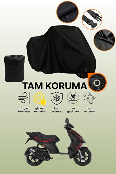 dokaca غطاء دراجة نارية متوافق مع Piaggio NRG Power 50 من Black Lock، غطاء واقي