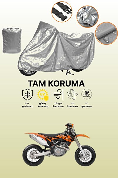 dokaca غطاء دراجة نارية رمادي اللون متوافق مع KTM 450 SMR، غطاء واقي، غطاء لل...