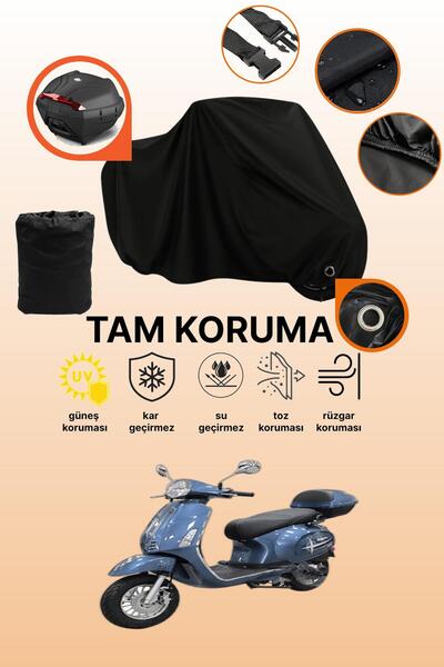 dokaca حقيبة خلفية سوداء متوافقة مع كراول موتور رانا، غطاء واقي للدراجات النارية