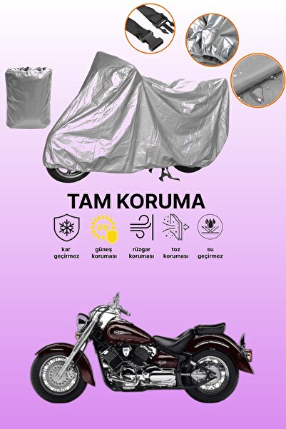 dokaca غطاء دراجة نارية رمادي اللون متوافق مع ياماها XVS 1100 دراج ستار، غطاء...