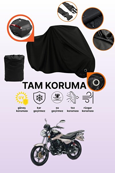 dokaca Black Lock and Tail Bag Compatible Kanuni Gv 170 Compatible Motorcycle...
