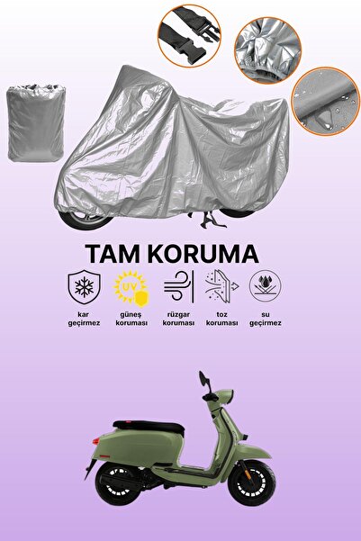 dokaca غطاء دراجة نارية رمادي اللون متوافق مع لامبريتا V50 سبيشال، غطاء واقي،...