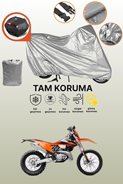 dokaca حقيبة خلفية رمادية متوافقة مع KTM 250 EXC TPI، غطاء محرك متوافق، غطاء ...