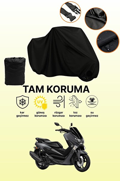 dokaca Siyah Yamaha NMax 155 Uyumlu Motor Branda, Koruyucu Örtü, Motosiklet B...