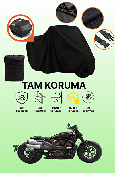 dokaca حقيبة خلفية سوداء متوافقة مع دراجة نارية هارلي ديفيدسون سبورتسر إس، غط...