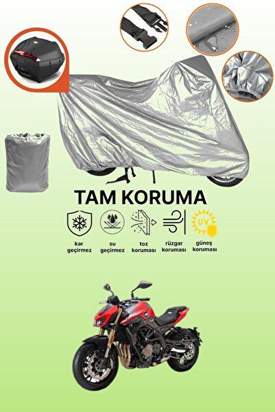 dokaca حقيبة خلفية رمادية متوافقة مع ماركة Benelli TNT 600، غطاء واقي