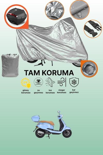 dokaca Gray Lock and Rear Bag Compatible Kanuni Visal 125 Compatible Motorcyc...