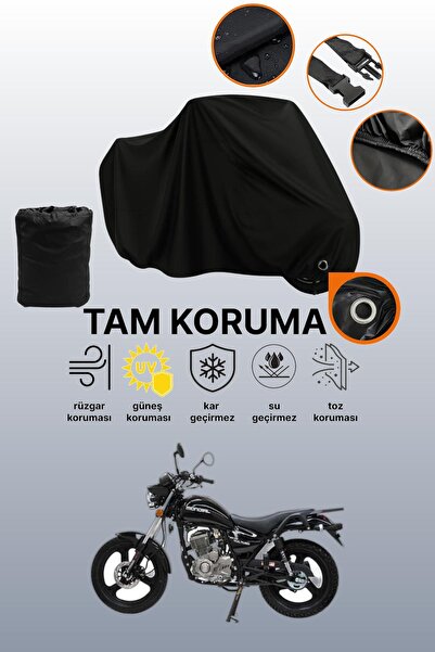 dokaca Black Lock Compatible Mondial 125 Vulture I Compatible Motorcycle Tarp...