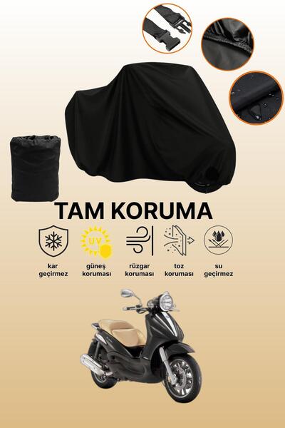 dokaca غطاء محرك متوافق مع بياجيو بيفرلي 500 باللون الأسود، غطاء واقي، غطاء د...