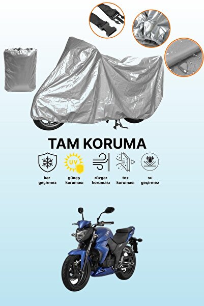 dokaca Gray Sym Wolf Sb 250 Ni Compatible Motorcycle Tarpaulin, Protective Cover, Motor Tarpaulin