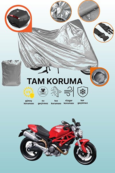 dokaca Gray Lock and Tail Bag Compatible Ducati Monster 696 Compatible Motorc...