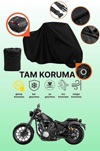 dokaca حقيبة خلفية سوداء وقماش متوافق مع دراجة نارية ياماها XV950R