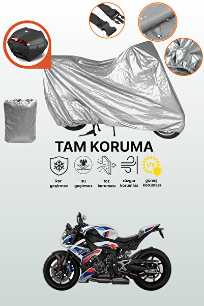 dokaca حقيبة خلفية رمادية متوافقة مع BMW M 1000 R، غطاء واقي للدراجة النارية
