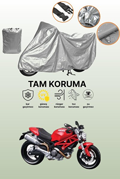 dokaca غطاء دراجة نارية رمادي اللون متوافق مع دوكاتي مونستر 696، غطاء واقي، غ...