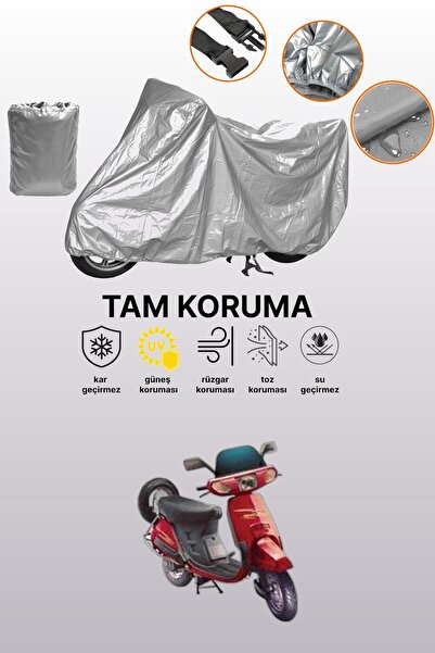 dokaca Gray Honda Kinetic Dx Compatible Motorcycle Tarpaulin, Protective Cove...