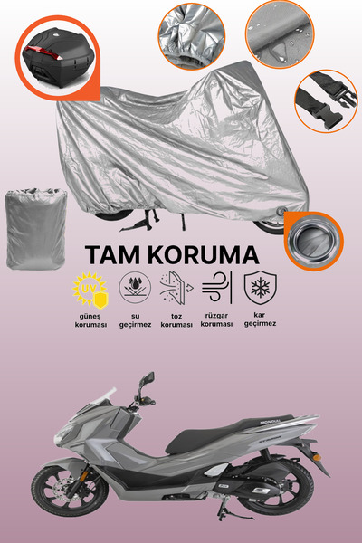 dokaca Gray Lock and Tail Bag Compatible Mondial 125 Strada Compatible Motorc...