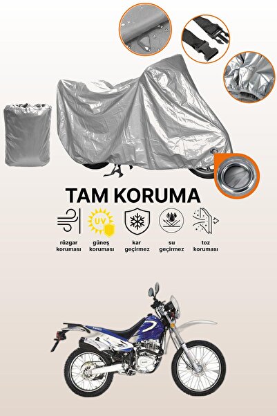 dokaca Gray Lock Compatible Kanuni Cheetah 125 Compatible Motorcycle Cover, P...