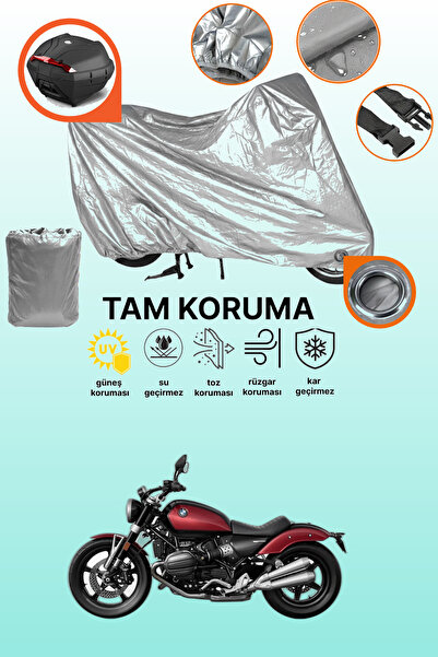 dokaca Gray Lock and Tail Bag Compatible Bmw R 12 Compatible Motorcycle Tarpa...
