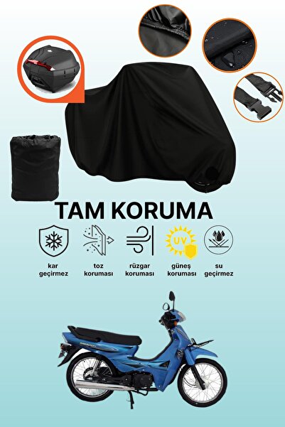 dokaca Black Tail Bag Compatible Mondial 100 Sfc Basic X Compatible Motorcycl...