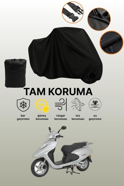 dokaca Black Mondial Ritmica 100 Compatible Motorcycle Tarpaulin, Protective ...