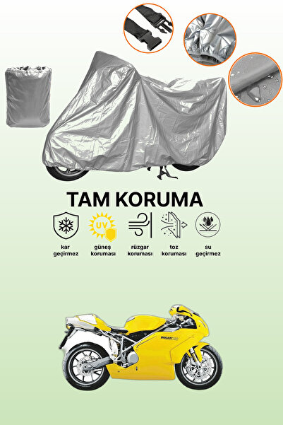 dokaca حقيبة خلفية رمادية اللون وقماش دراجة نارية متوافق مع دوكاتي 749