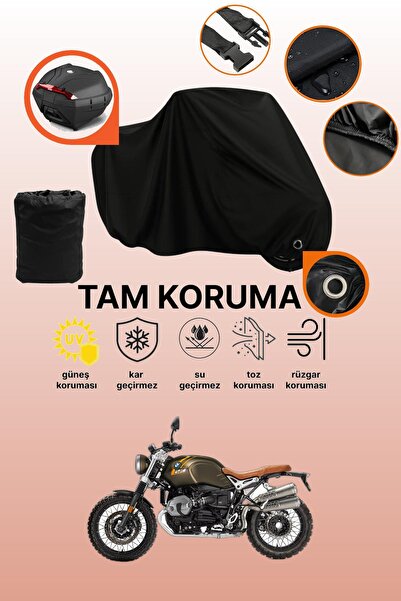 dokaca Black Lock and Tail Bag Compatible Bmw R Nine t Scrambler Compatible M...