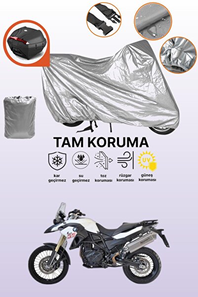 dokaca Gray Rear Bag Compatible Bmw F 800 Gs Compatible Motorcycle Tarpaulin,...