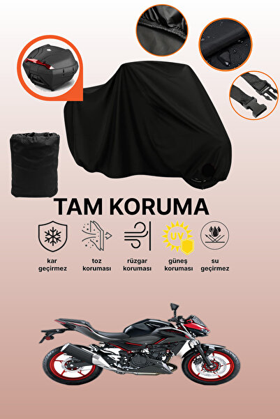 dokaca حقيبة خلفية سوداء متوافقة مع غطاء دراجة نارية متوافق مع Kawasaki Z 500...