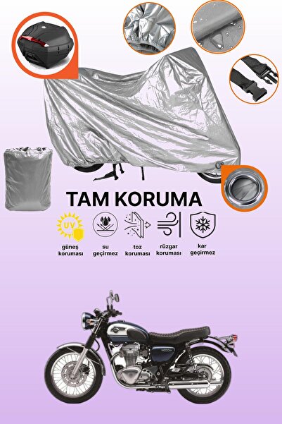 dokaca Gray Lock and Tail Bag Compatible Kawasaki W 800 Compatible Motorcycle...