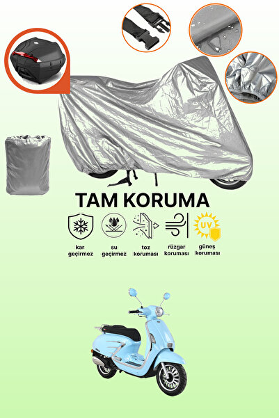 dokaca Rks Bitter 125 Compatible Motorcycle Tarpaulin Compatible with Gray Re...