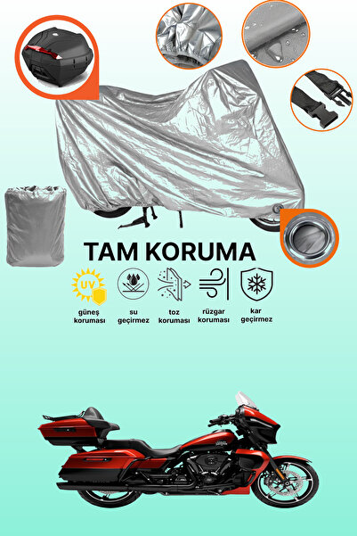 dokaca حقيبة خلفية وقفل باللون الرمادي متوافقة مع دراجة نارية هارلي ديفيدسون ...