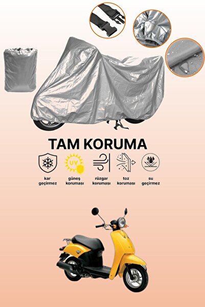 dokaca غطاء دراجة نارية متوافق مع هوندا توداي 50 باللون الرمادي، غطاء واقي، غ...