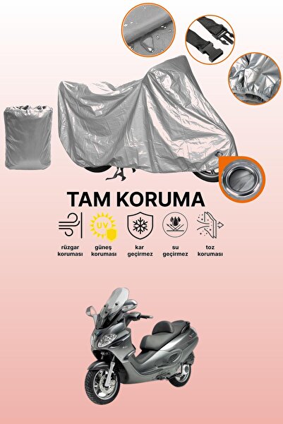 dokaca غطاء دراجة نارية رمادي متوافق مع طراز بياجيو X8 250 بريميوم، غطاء واقي...