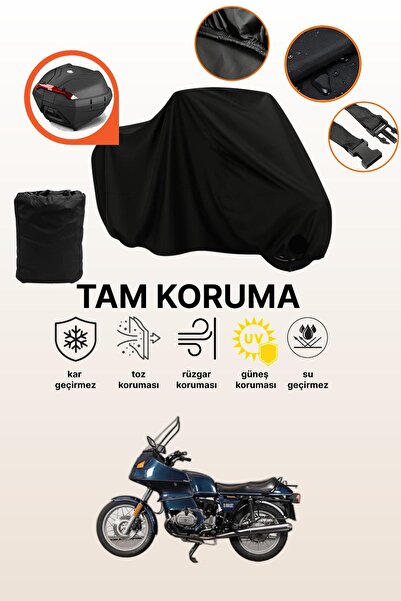 dokaca Black Tail Bag Compatible with Bmw R 800 Rt Compatible Motorcycle Tarp...