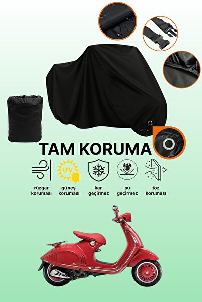 dokaca غطاء دراجة نارية متوافق مع Vespa 946 من Black Lock، غطاء واقي