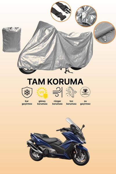 dokaca Gray Kymco Ak 550 Compatible Motorcycle Cover, Protective Cover, Engin...
