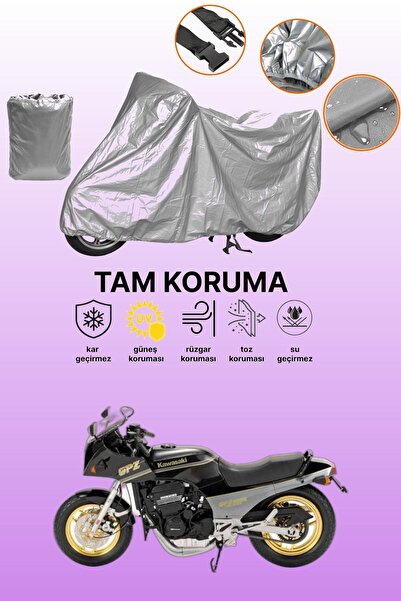 dokaca غطاء دراجة نارية متوافق مع كاواساكي GPZ 900 R باللون الرمادي، غطاء واق...