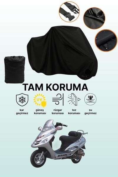 dokaca Black Bisan Pacific 150 Compatible Motorcycle Cover, Protective Cover,...
