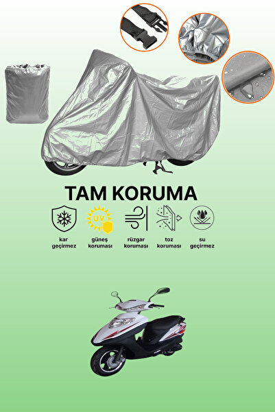 dokaca Gray Kuba Km 100t-9 Compatible Motorcycle Tarpaulin, Protective Cover,...