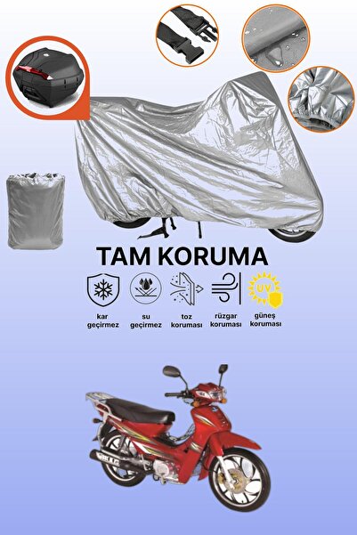 dokaca Gray Rear Bag Compatible Bisan Roadstar Cub Compatible Motorcycle Tarp...