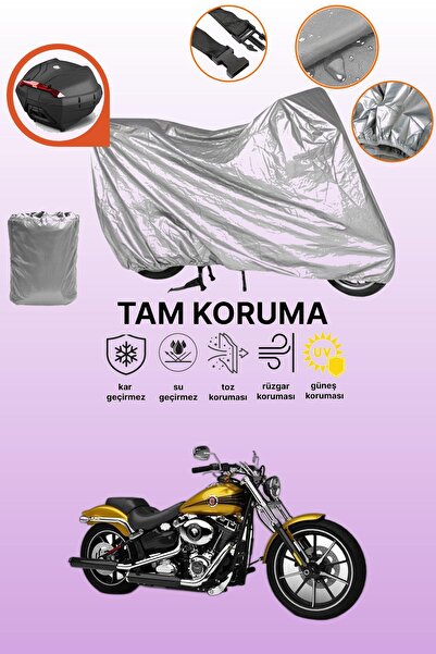 dokaca حقيبة خلفية رمادية متوافقة مع هارلي ديفيدسون سوفتيل بريك أوت FXSB، غطا...