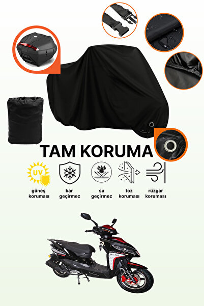 dokaca Black Lock and Tail Bag Compatible Motolux Rossi 125 Compatible Motorc...