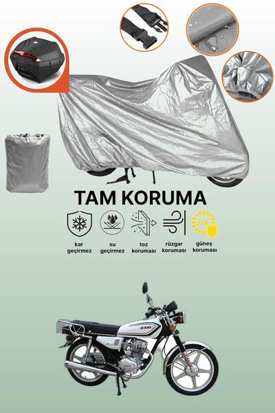dokaca Gray Rear Bag Compatible Steel Motor Classic 125 Compatible Motor Tarp...