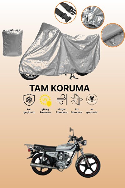 dokaca Grey Kuba Cg150 Compatible Motorcycle Cover, Protective Cover, Motorbi...