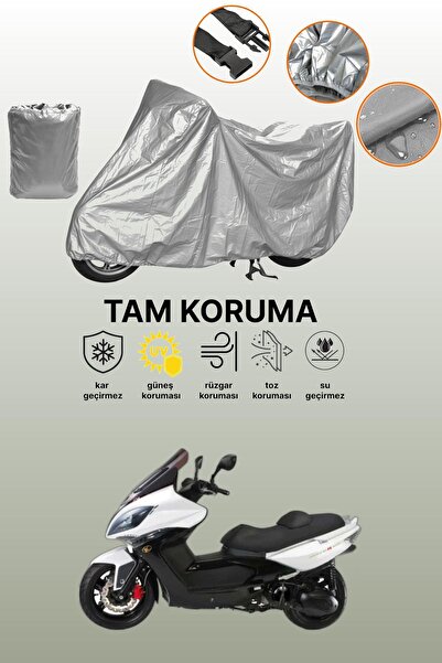 dokaca غطاء دراجة نارية رمادي متوافق مع كيمكو إكسايتنج 500i آر، غطاء واقي، غط...