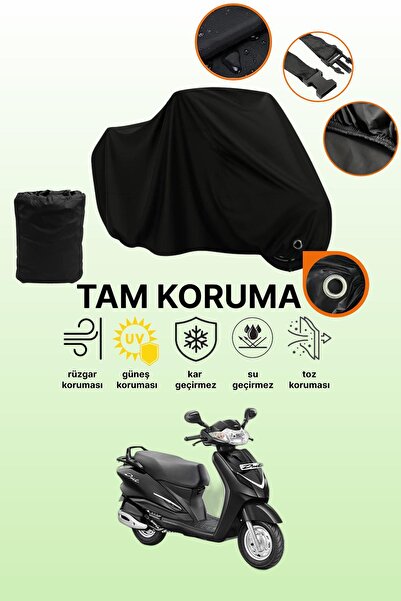 dokaca غطاء دراجة نارية متوافق مع هيرو دويت VX 110 من بلاك لوك، غطاء واقي