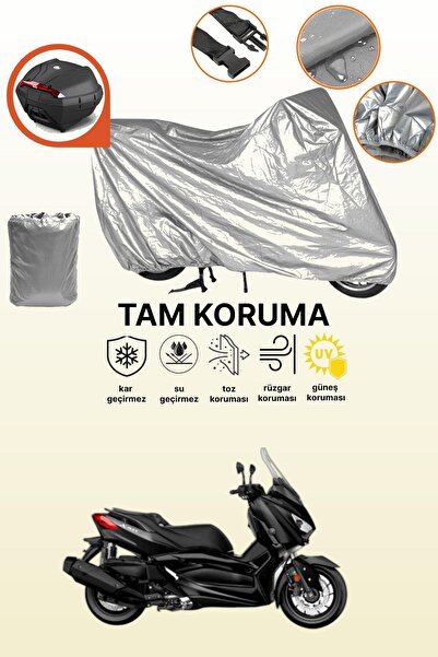 dokaca حقيبة خلفية رمادية متوافقة مع ياماها X-Max 400 Iron Max، غطاء واقي للد...