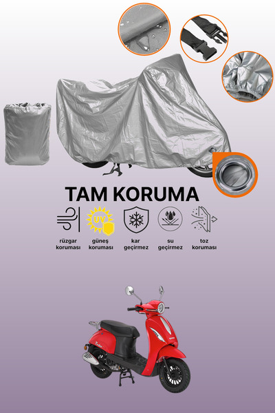 dokaca Gray Lock Compatible Kanuni Trodon XS 125 Compatible Motorcycle Cover,...